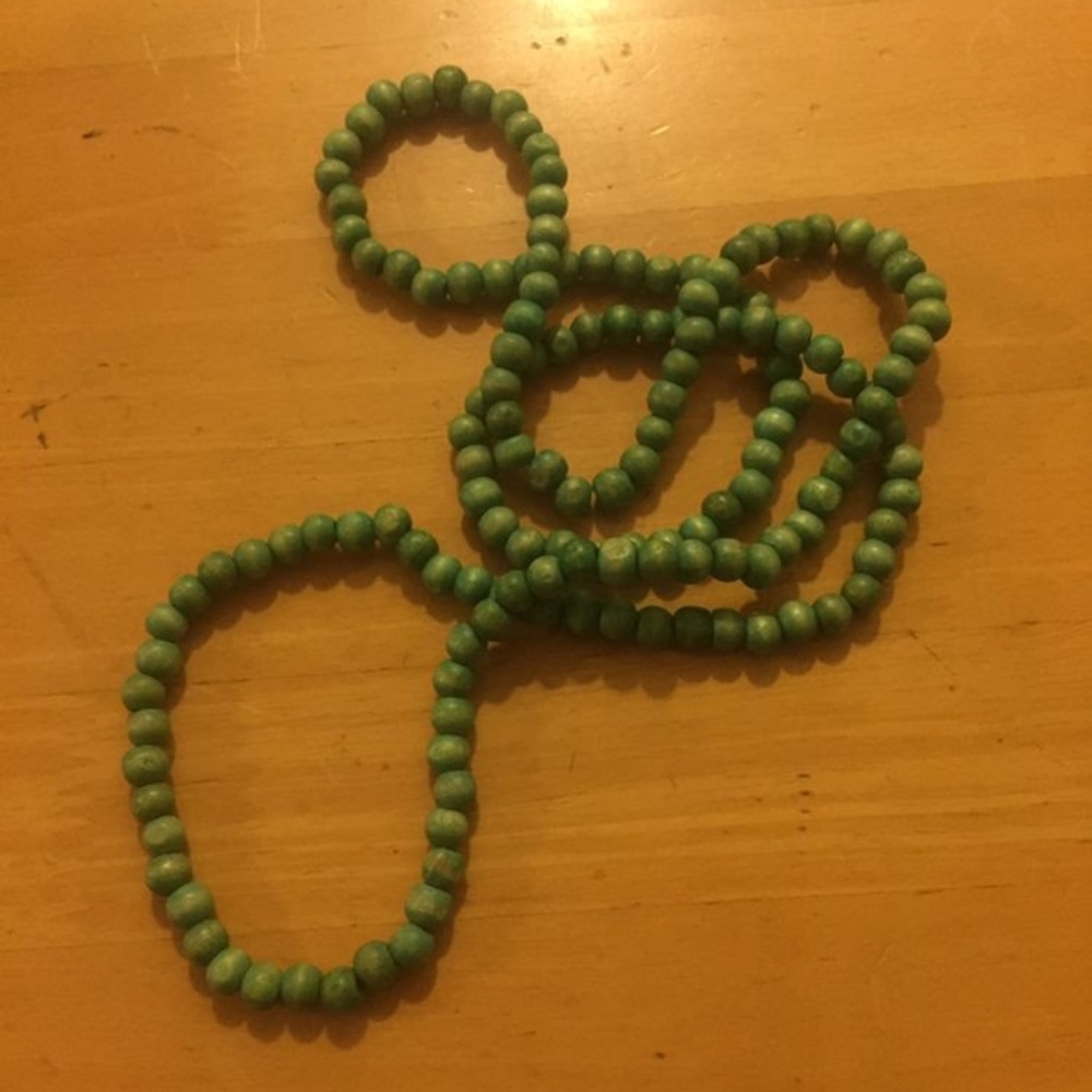 Wood bead necklace